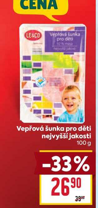 Vepřová šunka pro děti nejvyšší jakosti 100g