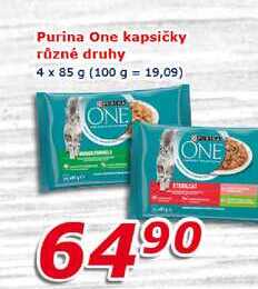 Purina One kapsičky různé druhy 4 x 85 g