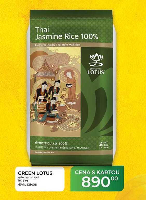 GREEN LOTUS rýže jasminová 18,18kg 