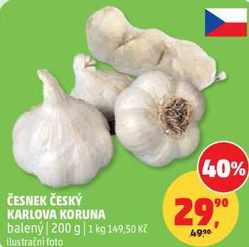 ČESNEK ČESKÝ KARLOVA KORUNA balený, 200 g