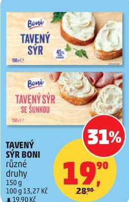 TAVENÝ SÝR BONI různé druhy, 150 g