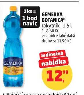 GEMERKA BOTANICA navíc rakytník, 1,5 l