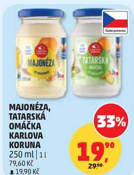 TATARSKÁ OMÁČKA KARLOVA KORUNA, 250 ml