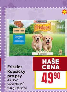 Friskies Kapsičky pro psy 4× 85 g 