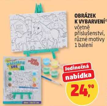 OBRÁZEK KVYBARVENÍ včetně příslušenství, různé motivy, 1 balení