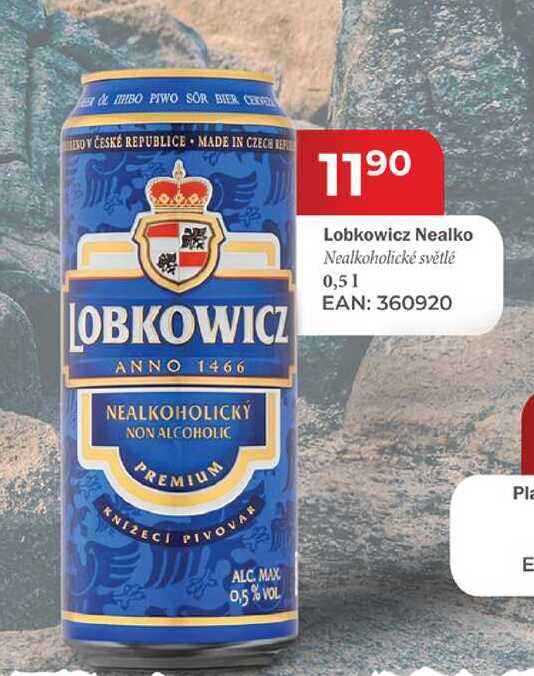 Lobkowicz Nealko Nealkoholické světlé 0,51