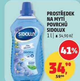 PROSTŘEDEK NA MYTÍ POVRCHŮ SIDOLUX, 1 l