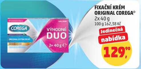 FIXAČNÍ KRÉM ORIGINAL COREGA, 2x 40 g  