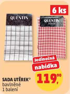 SADA UTĔREK bavlněné, 1 balení