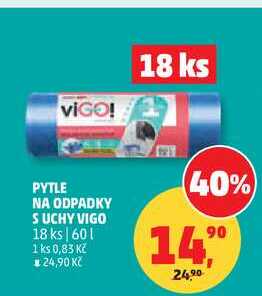 PYTLE NA ODPADKY SUCHY VIGO, 18 ks, 60 l