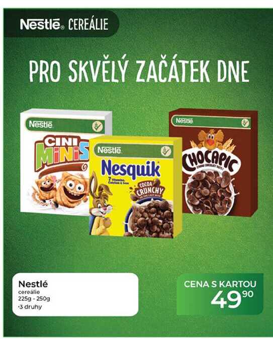 Nestlé cereálie 225g-250g