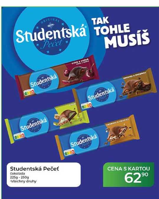 Studentská Pečeť čokoláda 225g - 250g