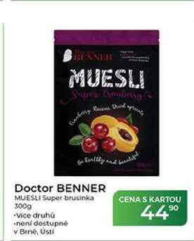 Doctor BENNER MUESLI Super brusinka 300g