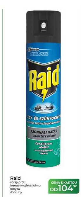 Raid spray proti lezoucímu/létajicimu hmyzu 
