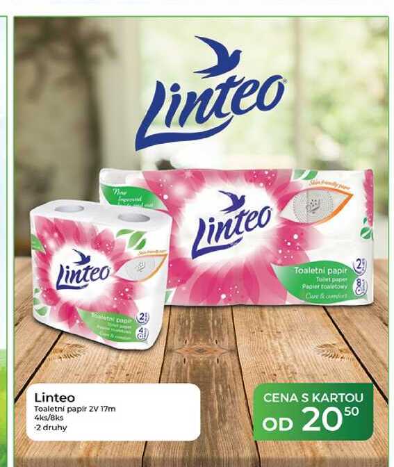 Linteo Toaletni papir 2V 17m 4ks/8ks