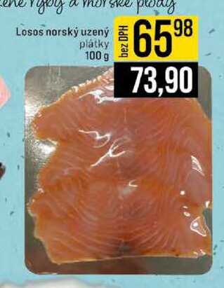 Losos norský uzený plátky 100 g