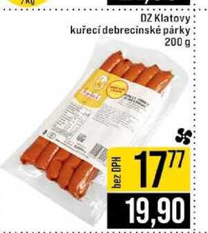 DZ Klatovy kuřecí debrecínské párky 200 g