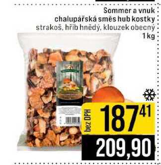Sommer a vnuk chalupářská směs hub kostky strakoš, hřib hnědý, klouzek obecný 1 kg