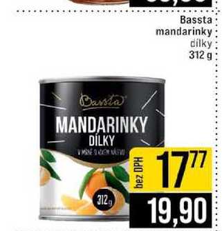 Bassta mandarinky dílky 312 g