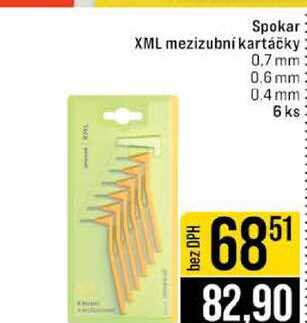 Spokar XML mezizubní kartáčky 0,7 mm 0.6 mm 0.4 mm 6 ks