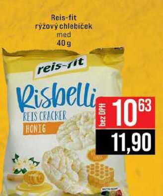 Reis-fit ryžový chlebíček med 40g 