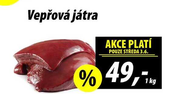 Vepřová játra, 1 kg 