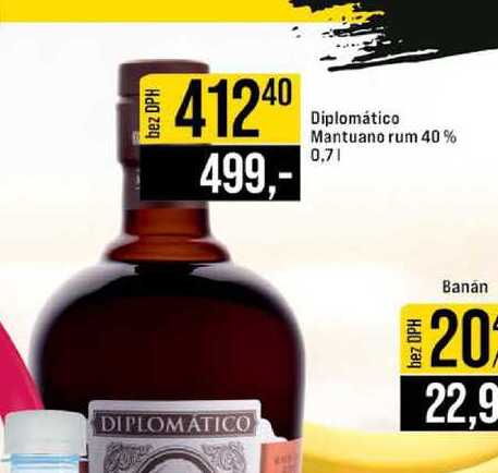 Diplomático Mantuano rum 40% 0.7l