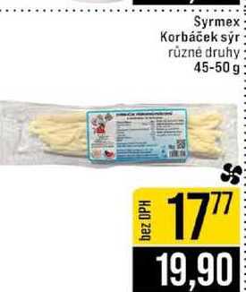 Syrmex Korbáček sýr různé druhy 45-50 g