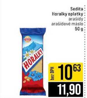 Sedita Horalky oplatky arašidy arašidové máslo 50g