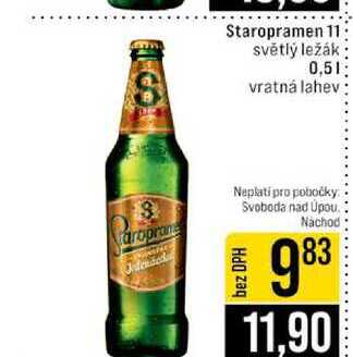 Staropramen 11 světlý ležák 0,5l