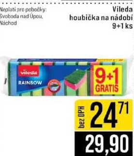 Vileda houbička na nádobí 9+1 ks
