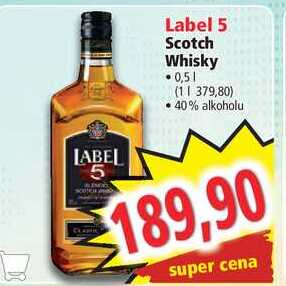 Label 5 Scotch Whisky, 0,5 l