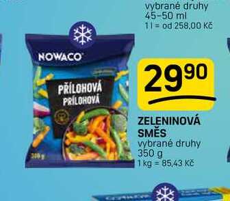 ZELENINOVÁ SMĚS vybrané druhy 350 g 