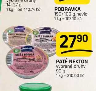 PATÉ NEKTON vybrané druhy 90 g 
