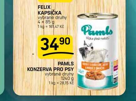 PAMLS KONZERVA PRO PSY vybrané druhy 1240 g 