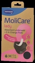 MoliCare lady absorpční prádlo s vložkou + 5 Pads