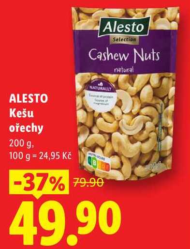 ALESTO Kešu ořechy, 200 g
