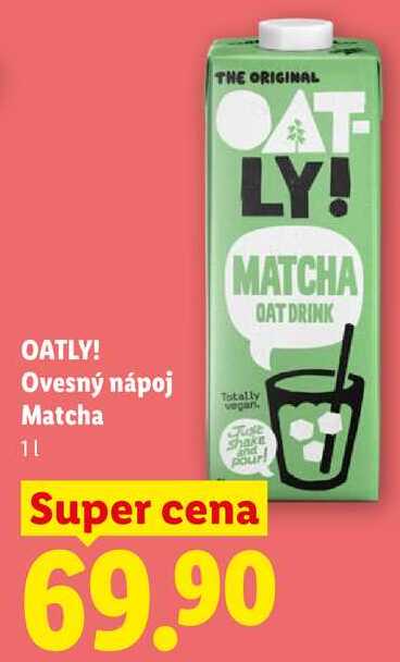 OATLY! Ovesný nápoj Matcha, 1 l