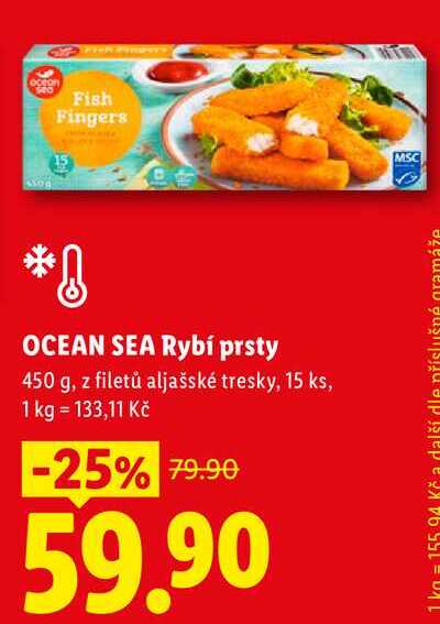 OCEAN SEA Rybí prsty, 450 g