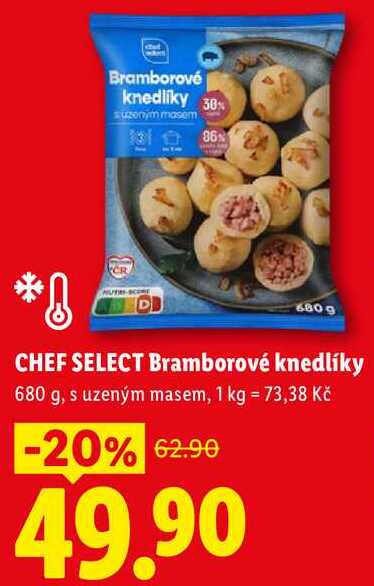 CHEF SELECT Bramborové knedlíky, 680 g