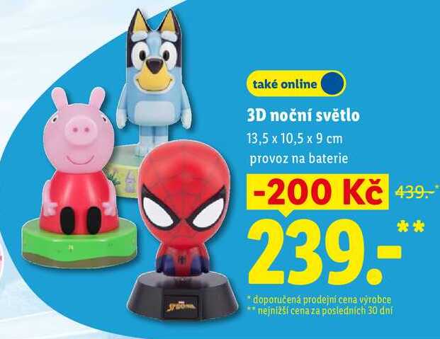 3D noční světlo