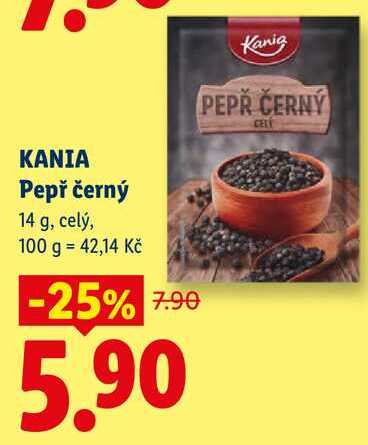 KANIA Pepř černý, 14 g