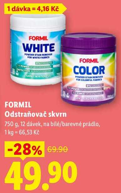 FORMIL Odstraňovač skvrn 750 g/12 dávek