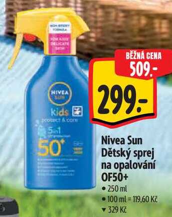 Nivea Sun Dětský sprej na opalování OF50+, 250 ml