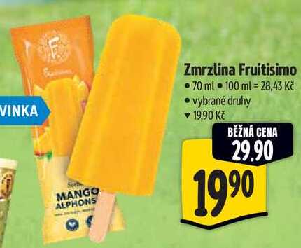 Zmrzlina Fruitisimo, 70 ml