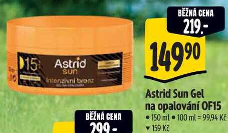 Astrid Sun Gel na opalování OF15, 150 ml