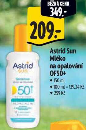 Astrid Sun Mléko na opalování OF50+, 150 ml