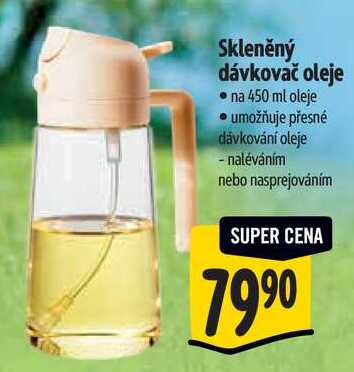 Skleněný dávkovač oleje