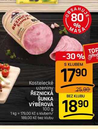 Řeznická šunka VÝBĚROVÁ 100g