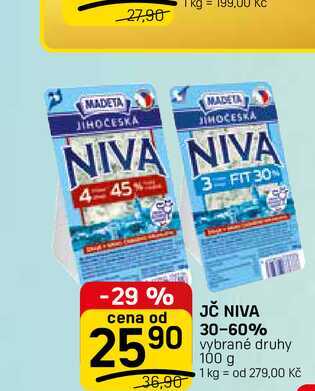 JČ NIVA 30-60% vybrané druhy 100 g  